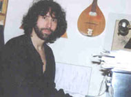 Composing at home on Steinway grand, Cortlandt Manor, NY early 2000's - click to enlarge